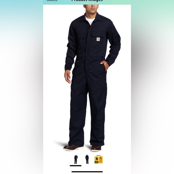 Carhartt mens Flame Resistant Relaxed Fit Twill Coverall - Picture 1 of 2